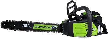 Greenworks Pro 80V 18-Inch Cordless Battery-Powered Chainsaw