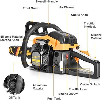 SALEM MASTER 62CC 2-Cycle Gas Powered Chainsaw review